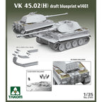 Takom 1:35 Scale WWII German Army VK 45.02 (H) "Draft Blueprint w1461" - 2191