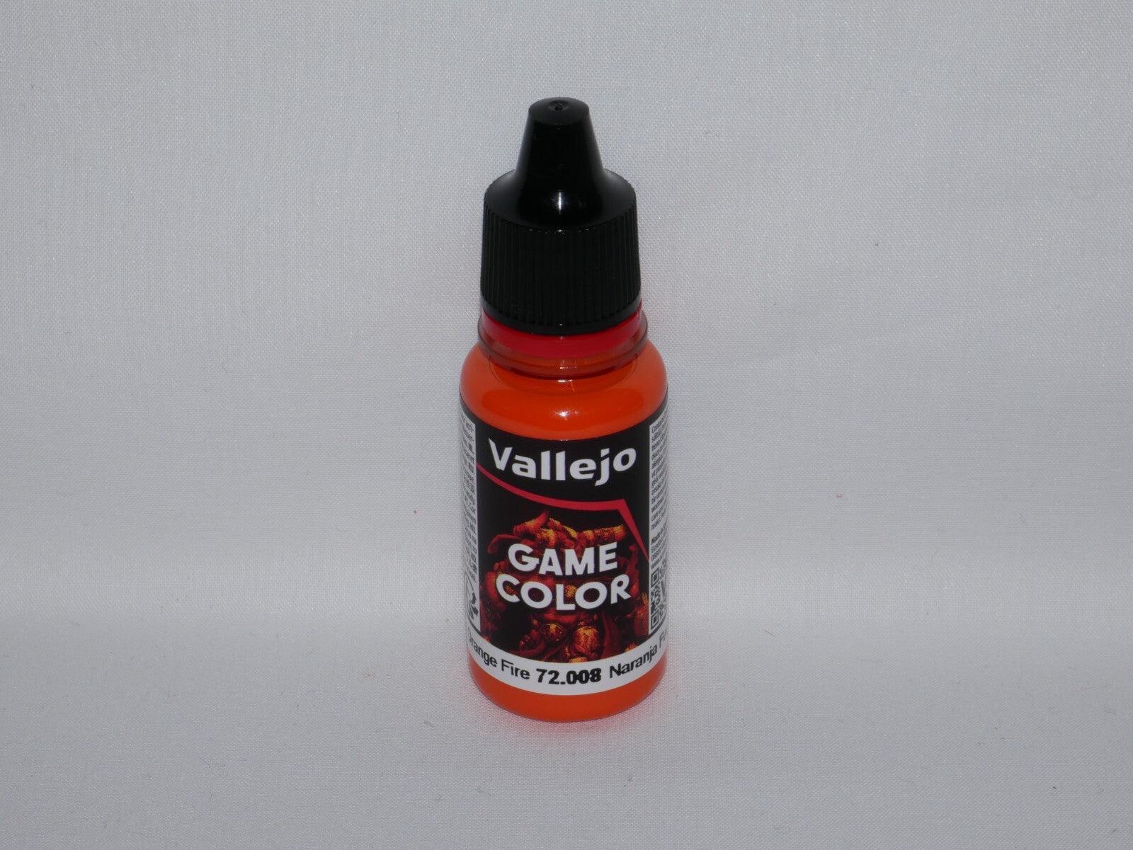 Vallejo Game Color Acrylic Orange Fire 18ml/0.6 fl oz Dropper Bottle - 72.008