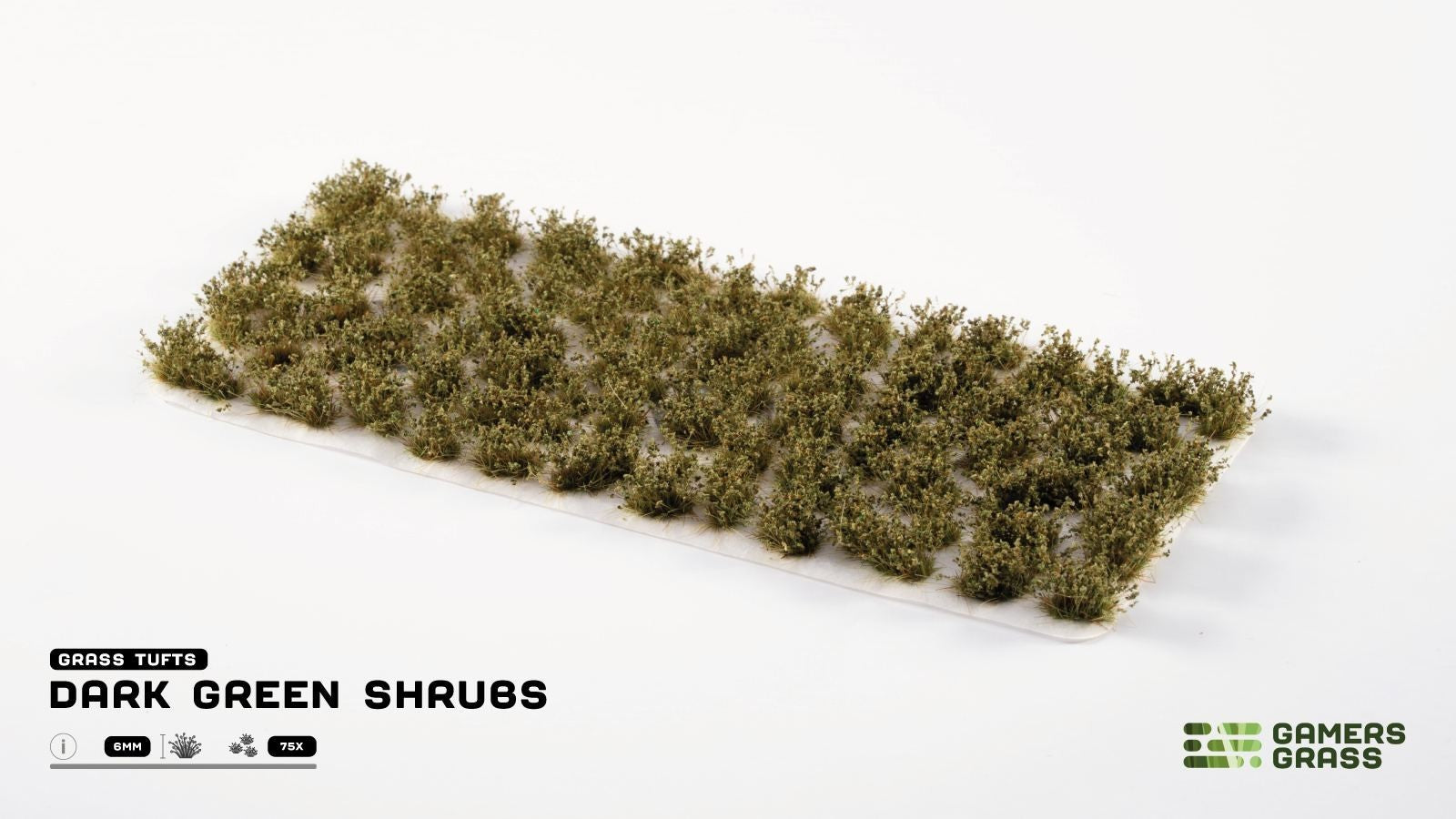 Gamers Grass Dark Green Shrubs Grass Tufts For Model Bases 75x Per Pack GGFS-DAG