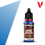 Vallejo Game Color Acrylic Wash Range Blue 18ml/0.6 fl oz Dropper Bottle 73.207