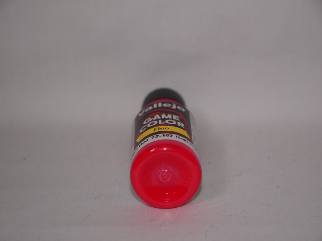 Vallejo Game Color Acrylic Range Fluorescent Red 18ml Dropper Bottle - 72.157