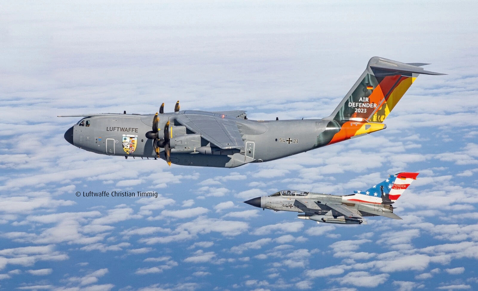 Revell 1:144 Scale Air Defender Set Airbus A400M & Tornado Skill Level 4 - 03789