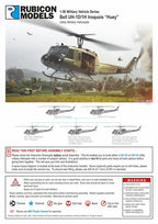 Rubicon Models 1:56 Scale Bell UH-1D / UH-1H "Huey" Military Helicopter - 280119