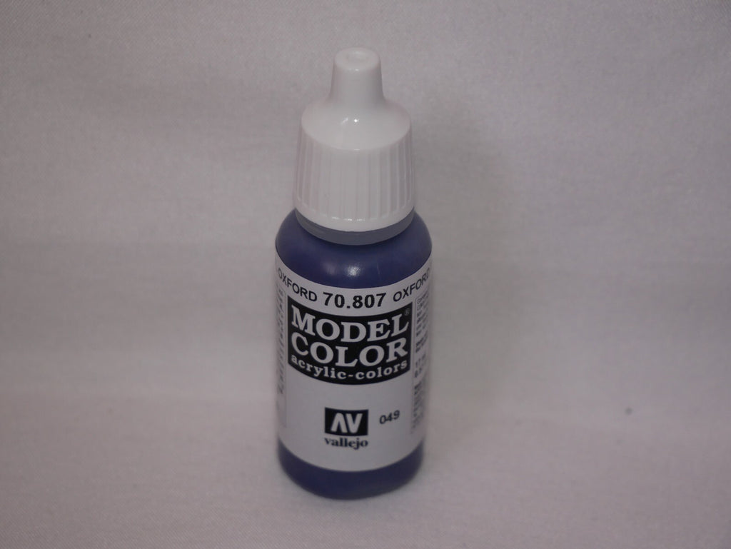 Vallejo Model Color Oxford Blue Acrylic 17ml/0.57 fl oz Dropper Bottle - 70.807