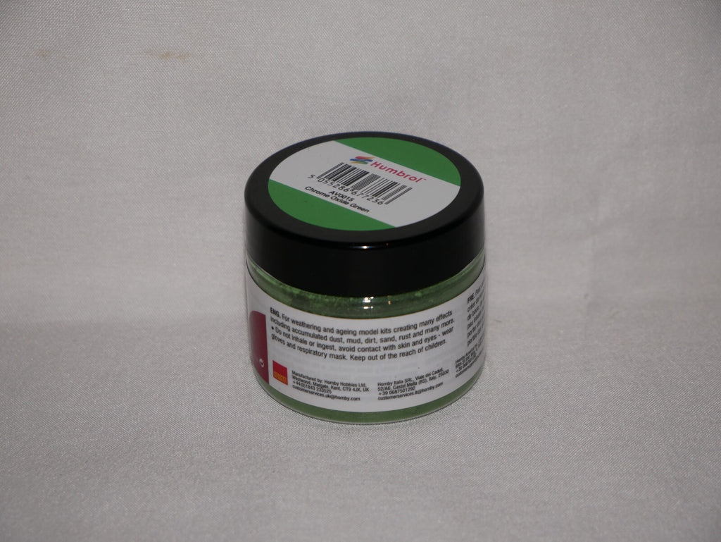 Humbrol Chrome Oxide Green Weathering Powder 45ml Plastic Tub For Models - AV0015