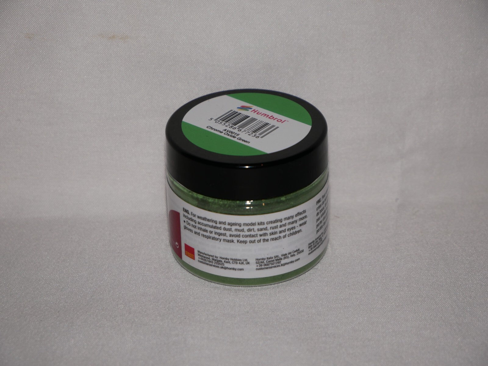 Humbrol Chrome Oxide Green Weathering Powder 45ml Plastic Tub For Models - AV0015