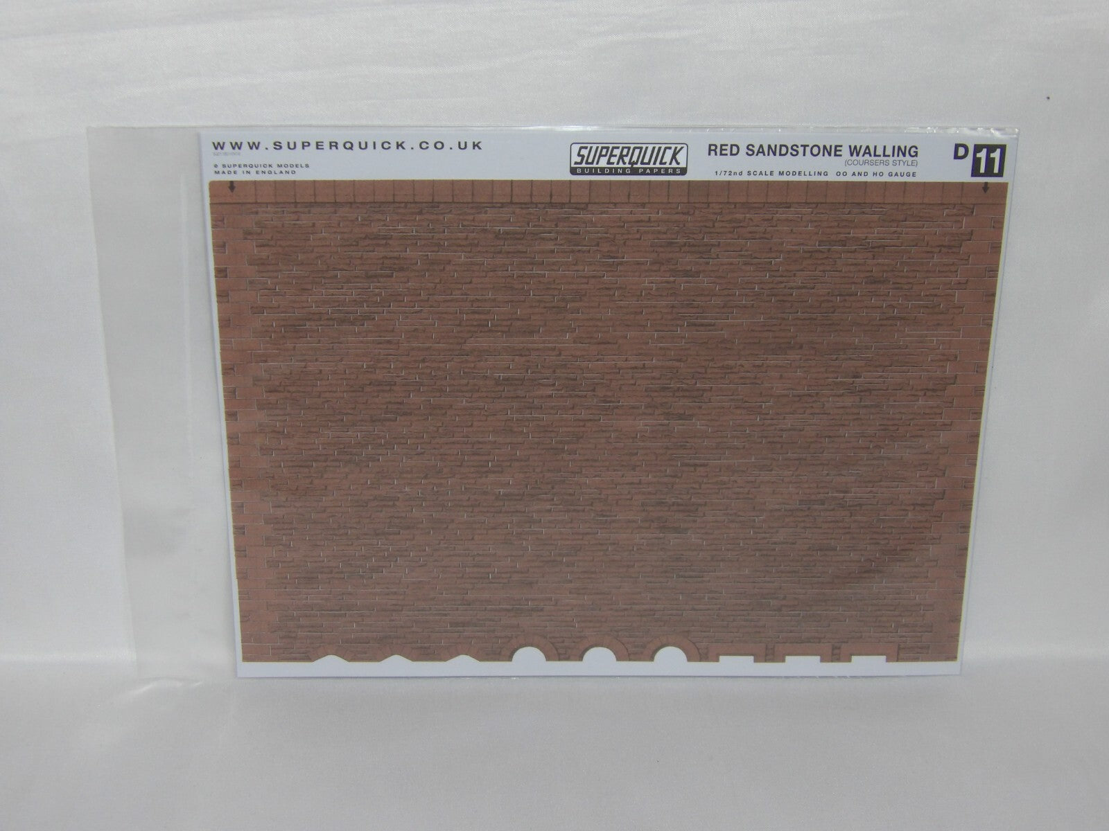 Superquick Kits 1:76 Scale Red Sandstone Walling Coursers Style For HO/OO - D11