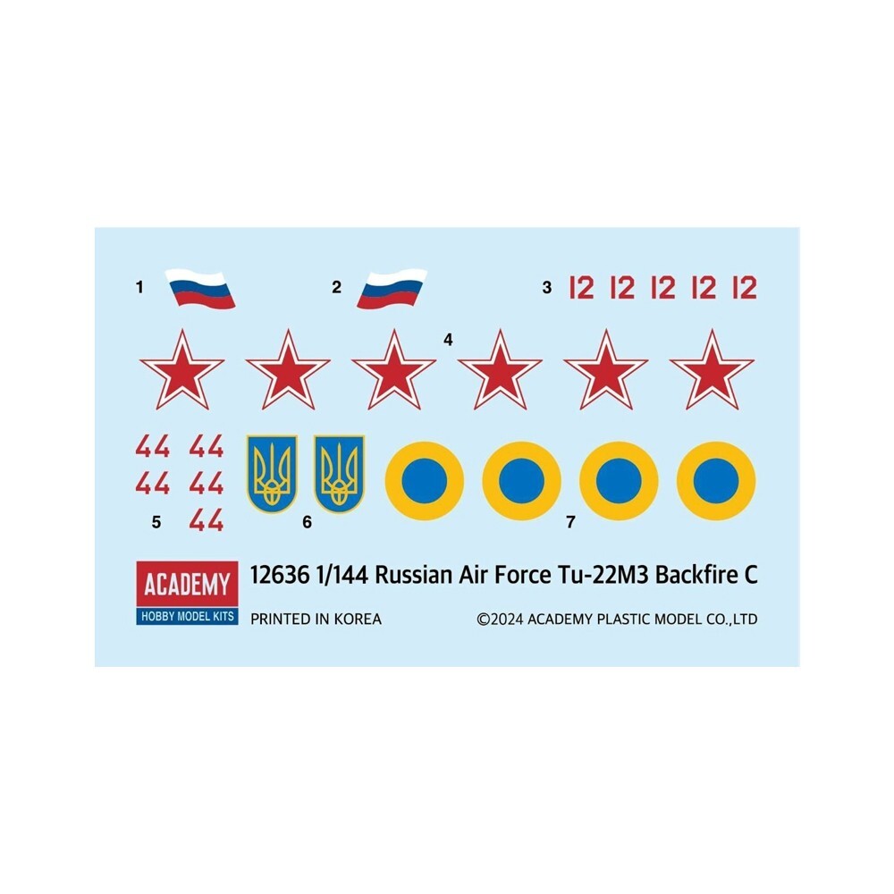 Academy 1:144 Russian Air Force Tupolev TU-22M3 Backfire C Skill Level 4 - 12636