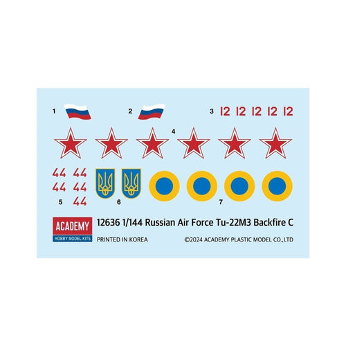 Academy 1:144 Russian Air Force Tupolev TU-22M3 Backfire C Skill Level 4 - 12636