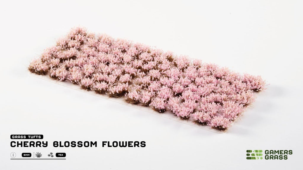 Gamers Grass Cherry Blossom Flowers Grass Tufts For Bases 75x Per Pack - GGFS-CB