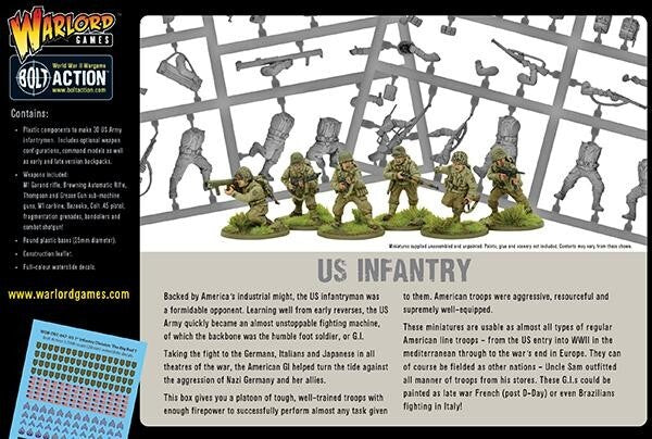 Warlord Games Bolt Action 1:56 Scale WWII US Infantry American GIs - (402013012)