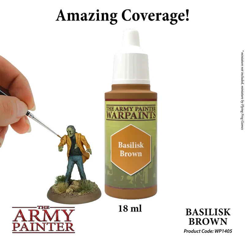 The Army Painter Acrylic Warpaints Basilisk Brown 18ml Dropper Bottle - WP1405