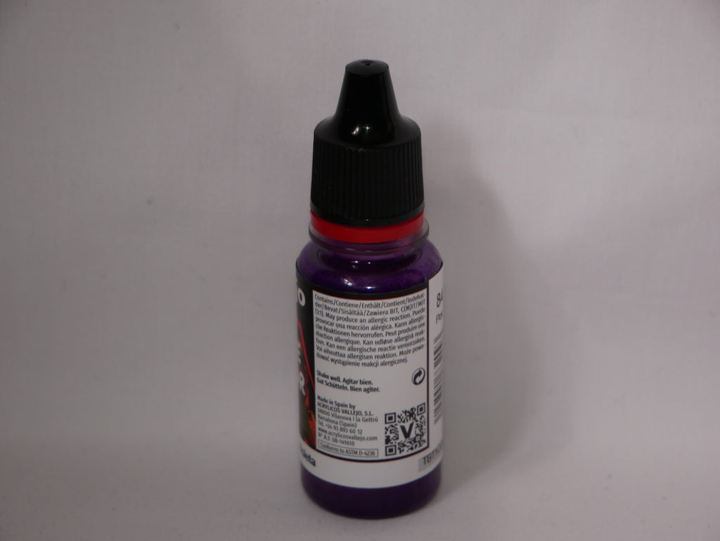 Vallejo Game Color Acrylic Washes Violet 18ml/0.6 fl oz Dropper Bottle - 73.209