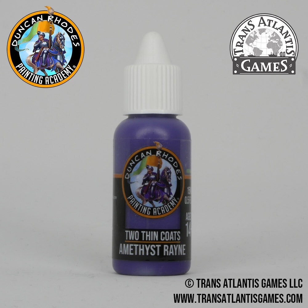 Duncan Rhodes Painting Academy Two Thin Coats Amethyst Rayne 15ml Dropper 10016