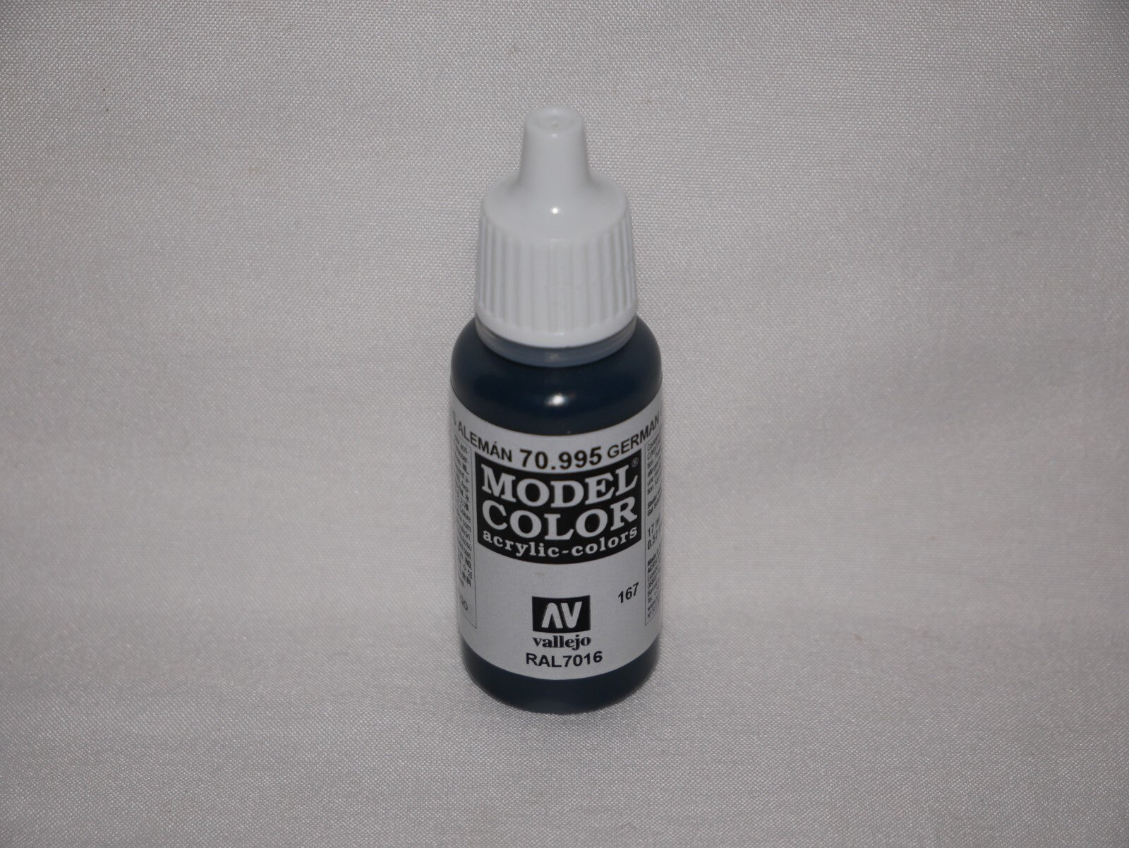 Vallejo Model Color German Grey Acrylic 17ml/0.57 fl oz Dropper Bottle  - 70.995