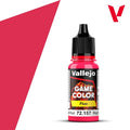 Vallejo Game Color Acrylic Range Fluorescent Red 18ml Dropper Bottle - 72.157