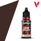 Vallejo Game Color Acrylics Charred Brown 18ml/0.6 fl oz Dropper Bottle - 72.045