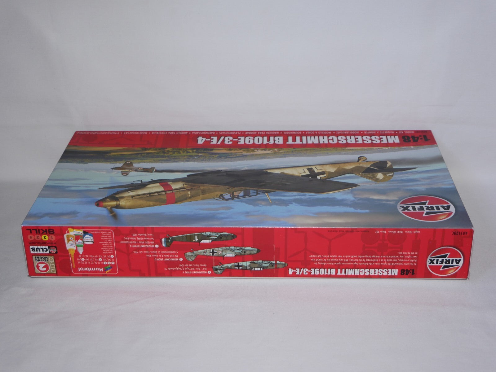 Airfix 1:48 Scale WW2 Messerschmutt Bf109E-3/E-4 Model Kit Skill Level 2 - A05120C
