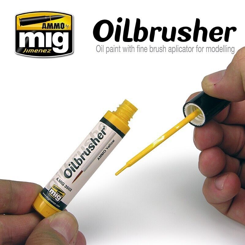 Ammo By Mig Jimenez Dark Brown Oilbrusher With Fine Brush Applicator A.MIG-3512