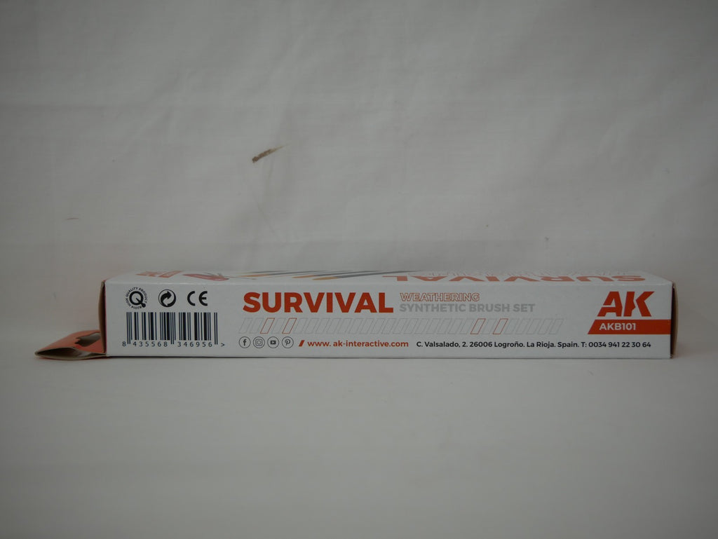 AK Interactive Survival Weathering Synthetic Hair 5 Piece Hobby Brush Set - AKB101