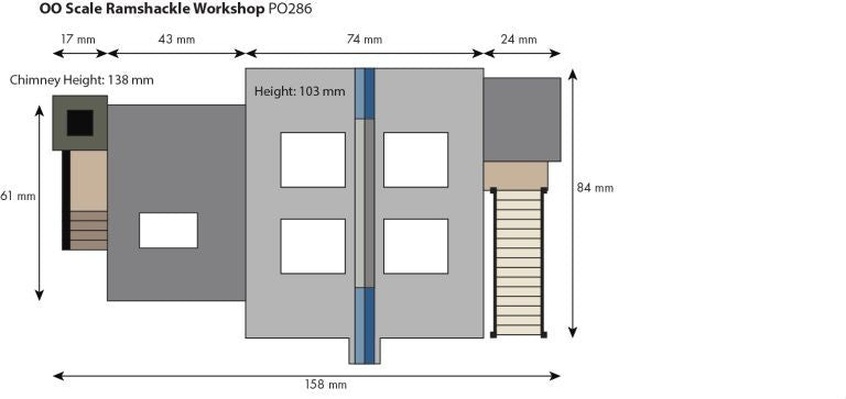 Metcalfe Card Construction Kits & Materials OO/HO Ramshackle Workshop - PO286