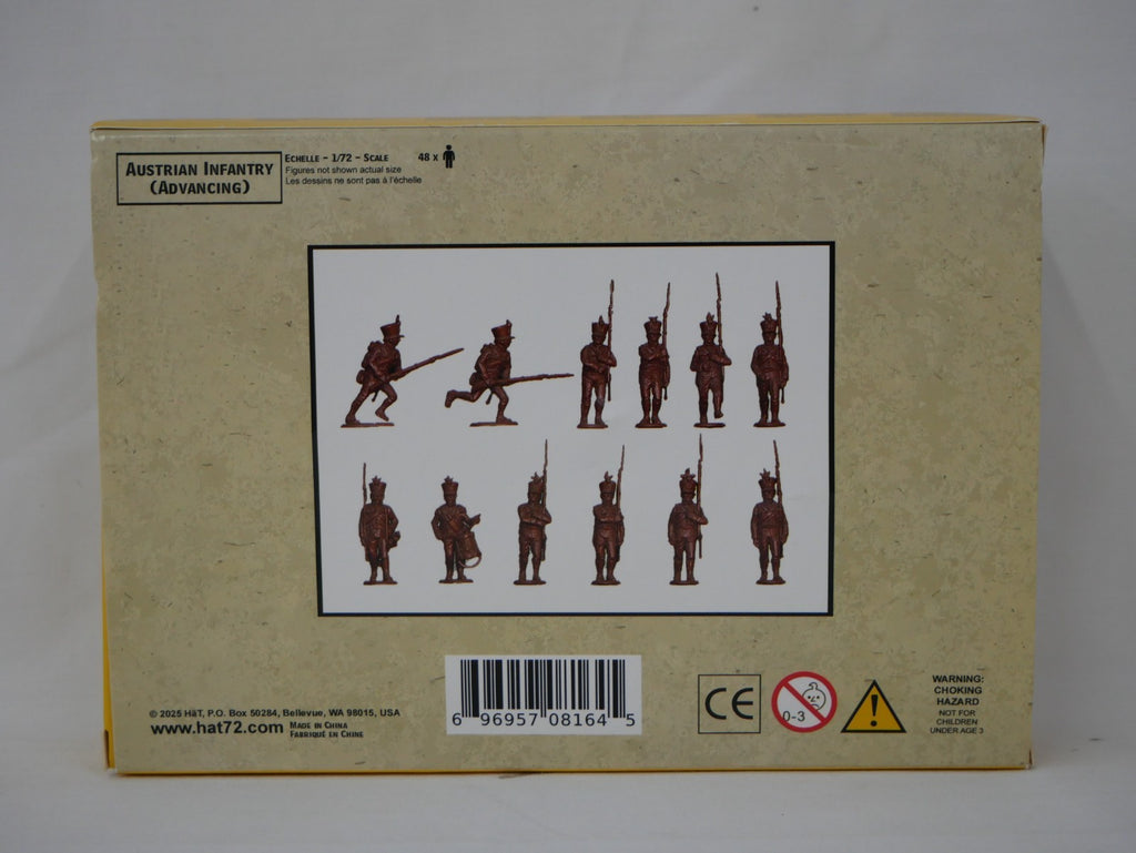 Hat Industrie 1:72 Scale Napoleonic Austrians Infantry (Advancing) Figures - 8164