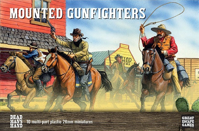 Great Escape Games Dead Mans Hand 28mm Hard Plastic Mounted Gunfighters - DMHP004