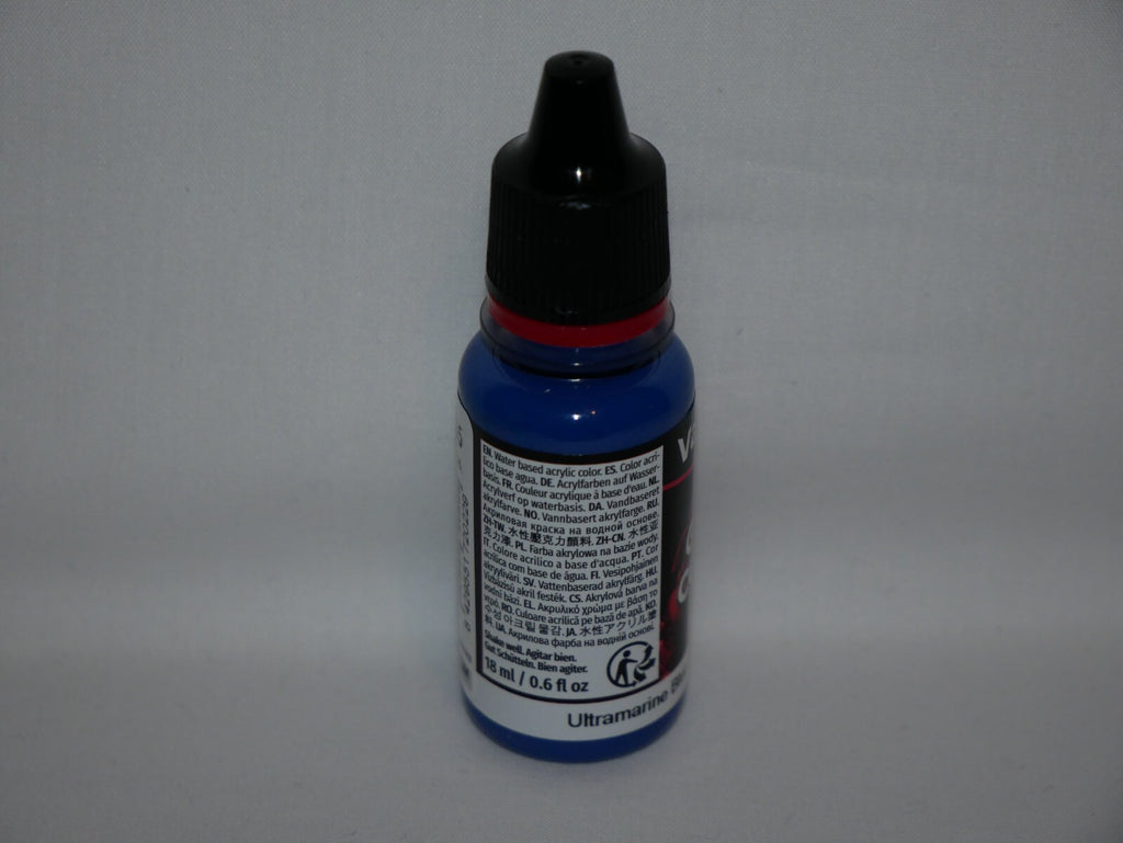 Vallejo Game Color Acrylic Ultramarine Blue 18ml/0.6 fl oz Dropper Bottle 72.022