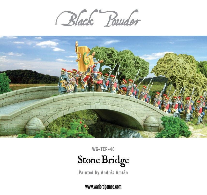 Warlord Games Bolt Action 1:56 Scale Single Arched Stone Bridge Set - WG-TER-40