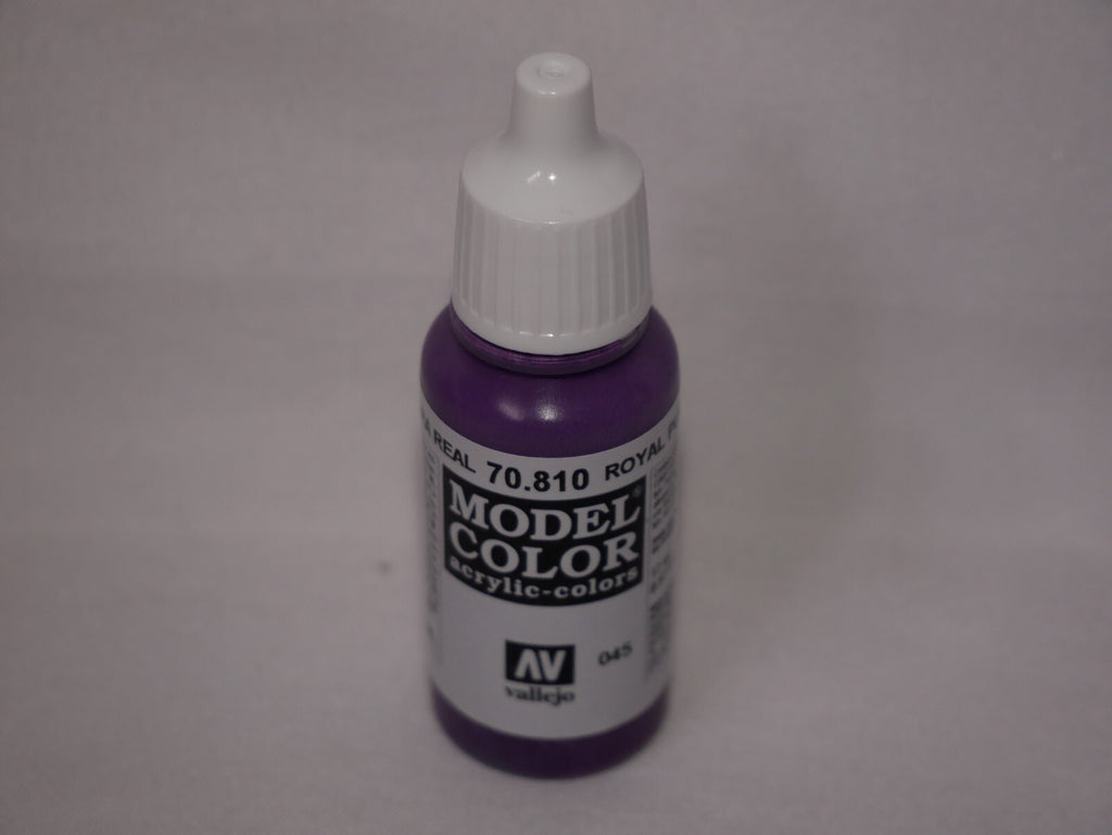 Vallejo Model Color Royal Purple Acrylic 17ml/0.57 fl oz Dropper Bottle - 70.810