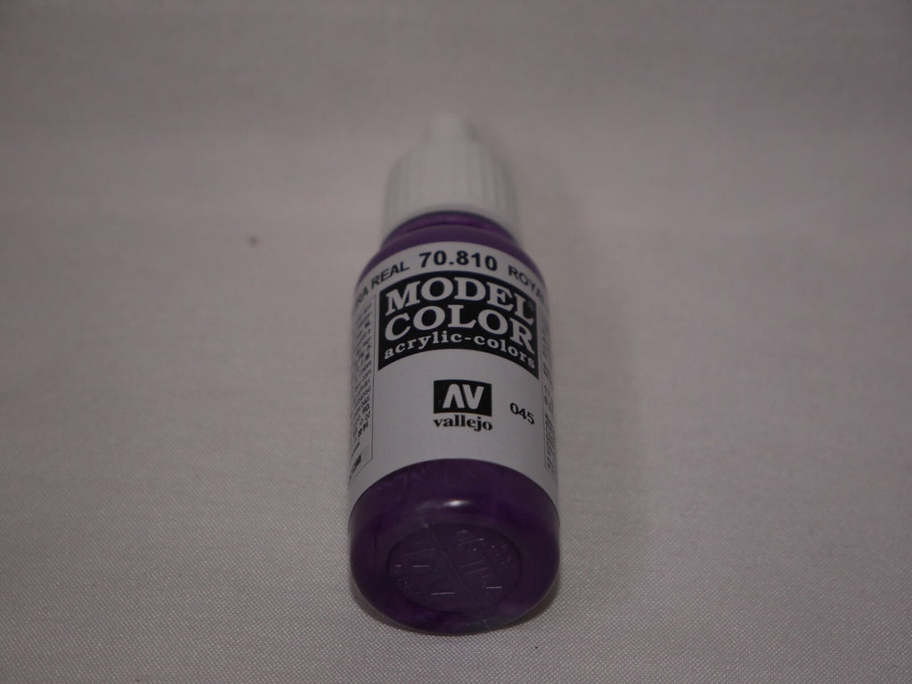 Vallejo Model Color Royal Purple Acrylic 17ml/0.57 fl oz Dropper Bottle - 70.810