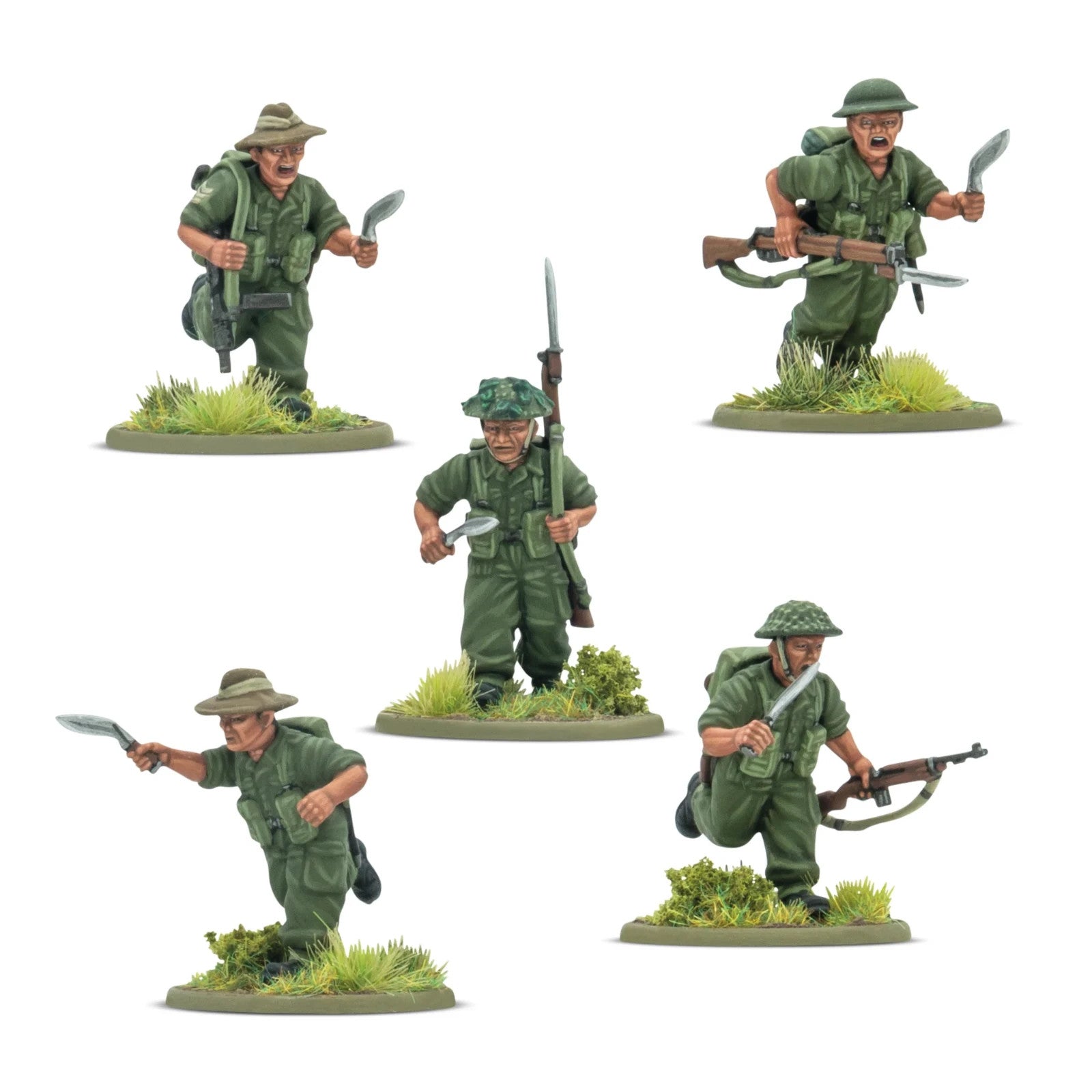 Warlord Games Bolt Action 1:56 WWII British Gurkha Infantry Platoon - 402011214