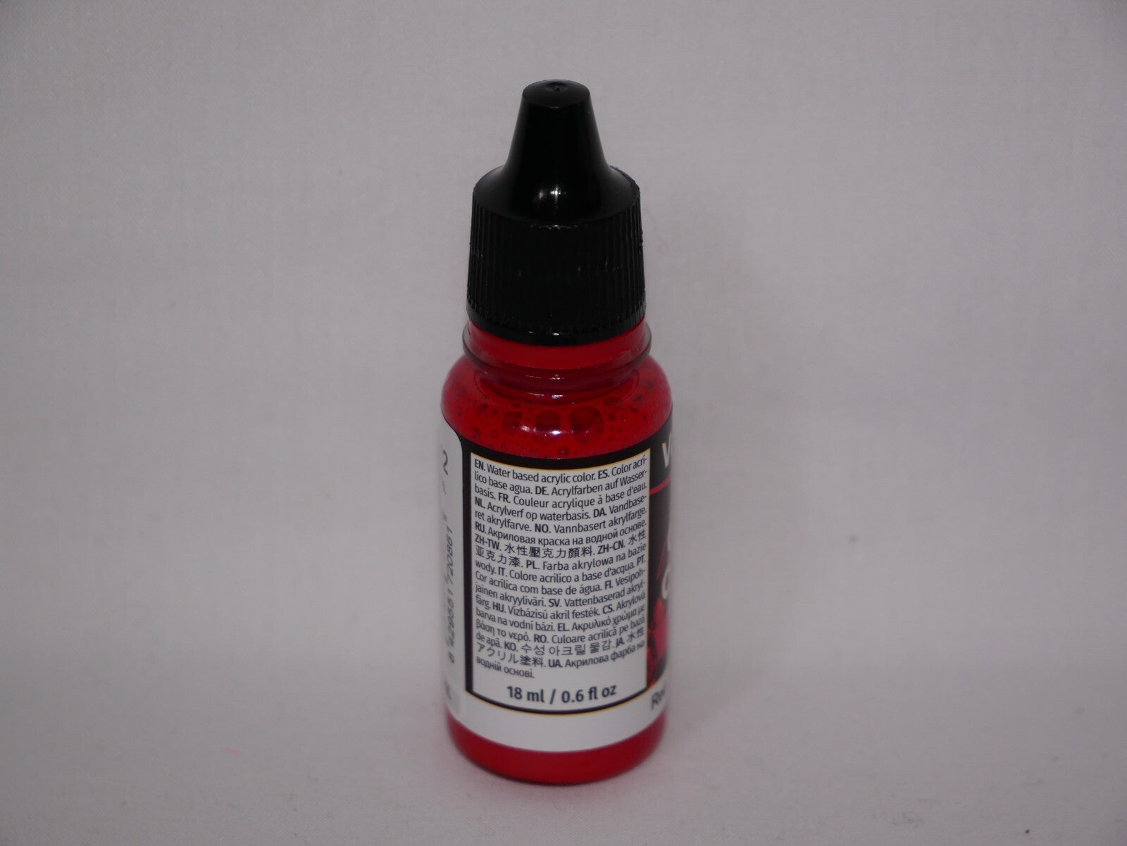 Vallejo Game Color Acrylic Inks Range Red 18ml/0.6 fl oz Dropper Bottle - 72.086