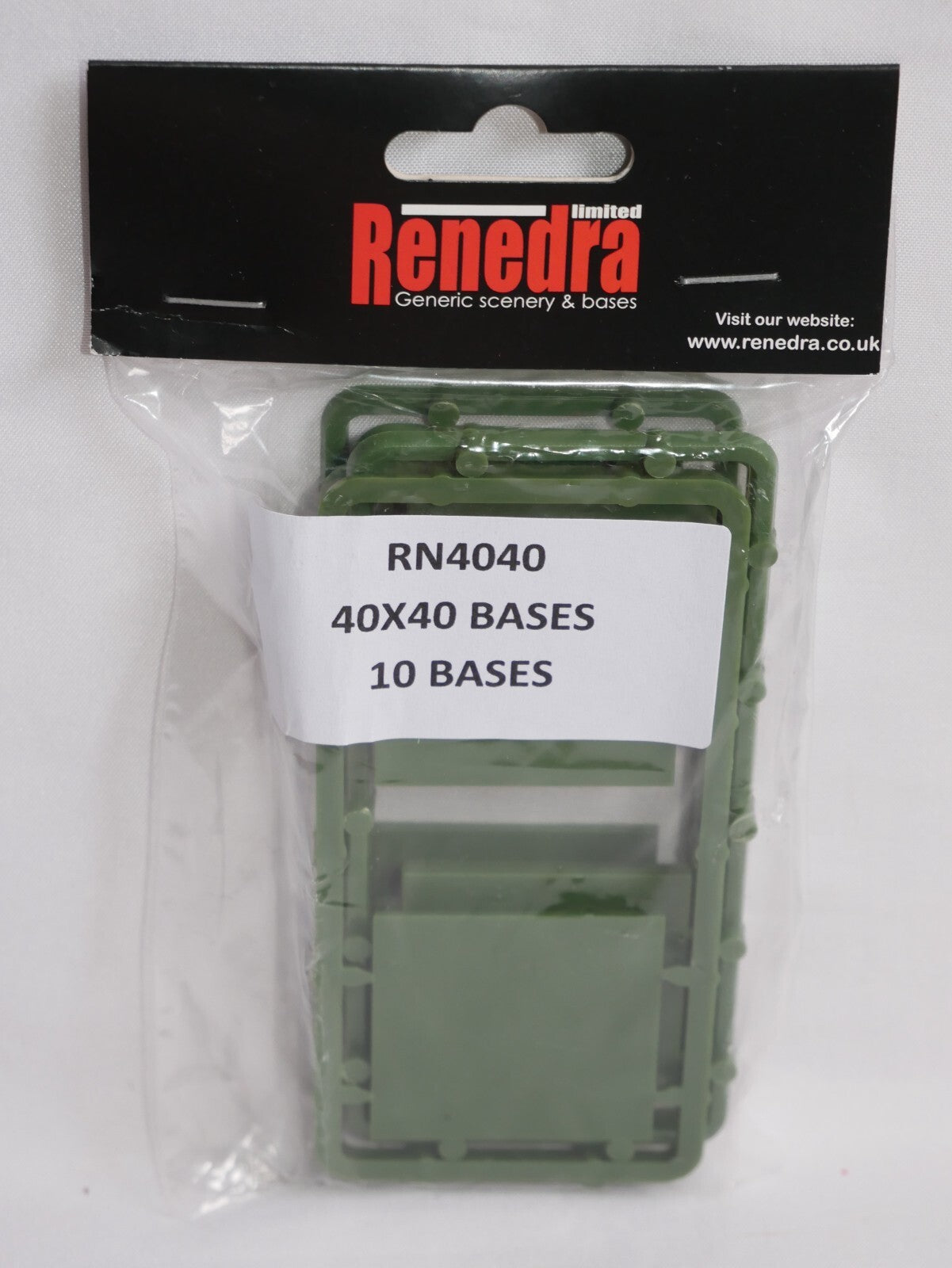 Renedra Limited Generic Scenery & Bases 40 x 40mm Bases 10 Per Pack - RN4040