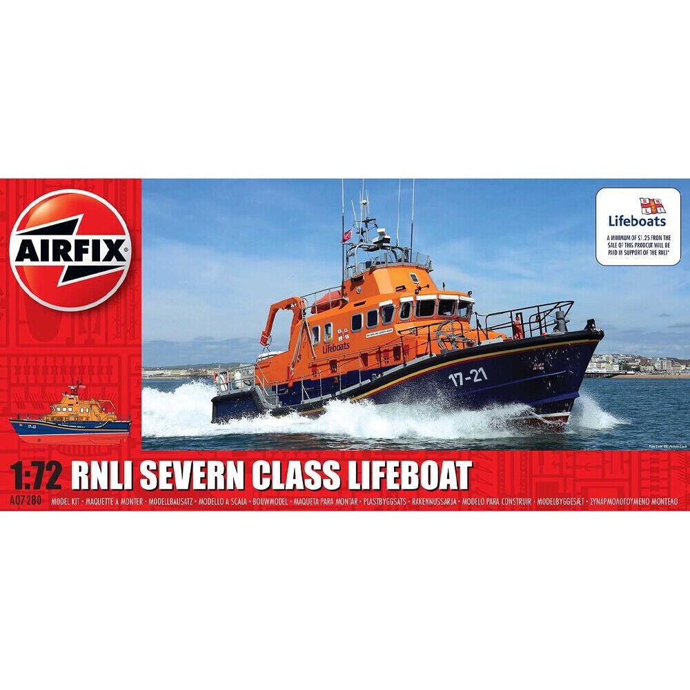 Airfix 1:72 Scale RNLI Severn Class Lifeboat Model Kit Skill Level 2 - A07280