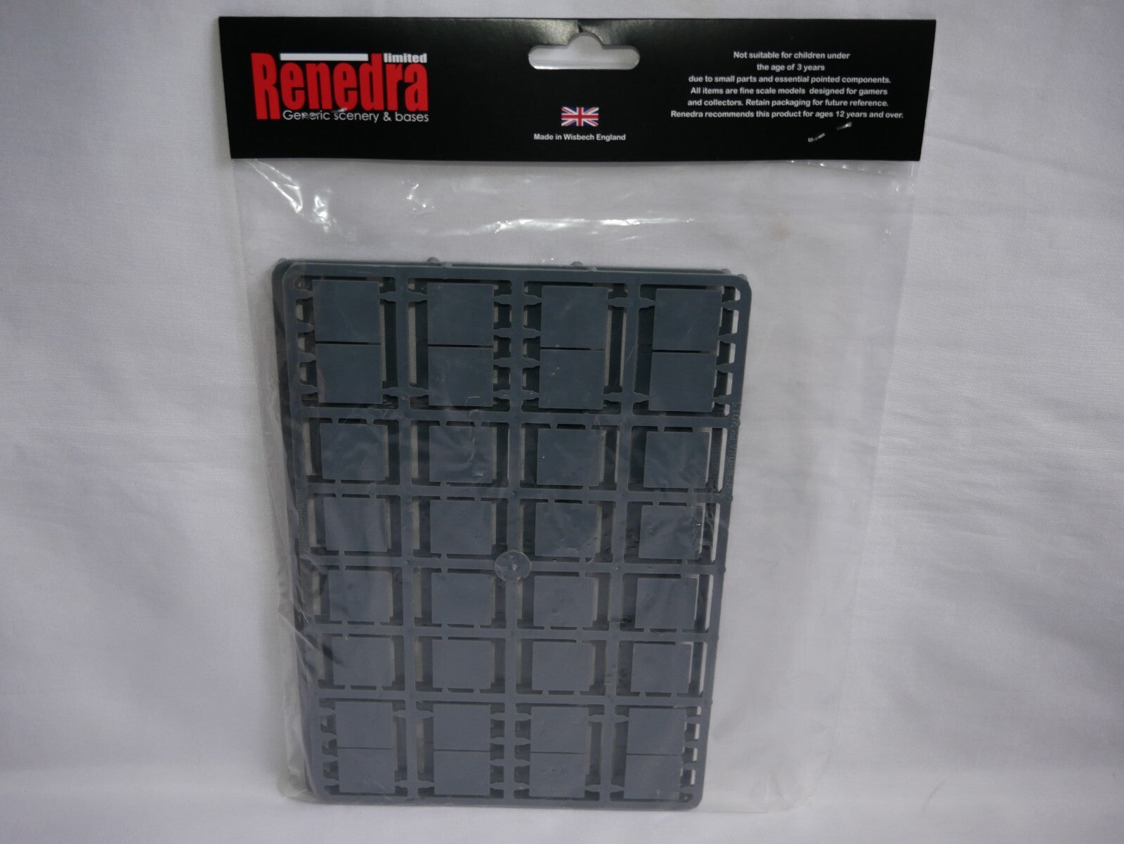 Renedra Ltd Generic Scenery & Bases 20 x 20mm Paved Textured Bases 64 Per Kit