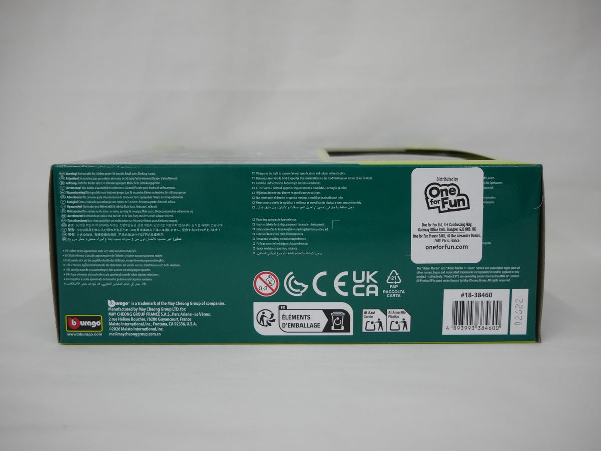 Burago 1:43 Aston Martin Cognizant Aramco Formula 1 Team Pit Pass Diorma Playset -  #18-38460A