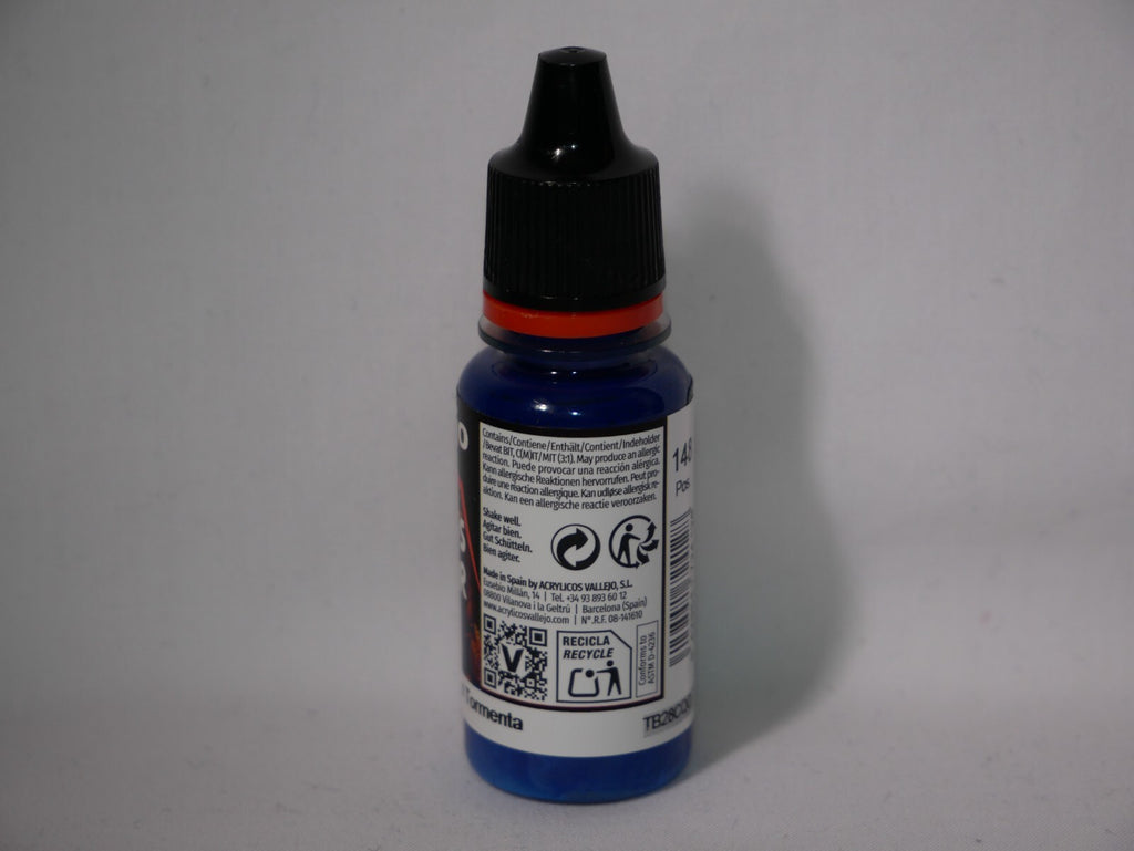 Vallejo Xpress Color Acrylics Storm Blue 18ml/0.6 fl oz Dropper Bottle - 72.412