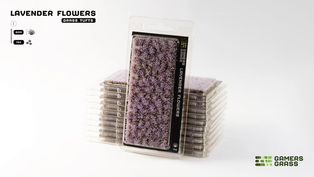 Gamers Grass Lavender Flowers Grass Tufts For Model Bases 75x Per Pack GGFS-LAV
