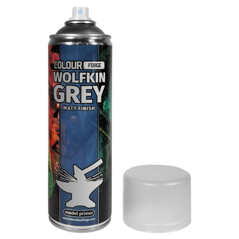 The Colour Forge Wolfkin Grey Matt Finish Model Primer 500ml Aerosol Spray Can