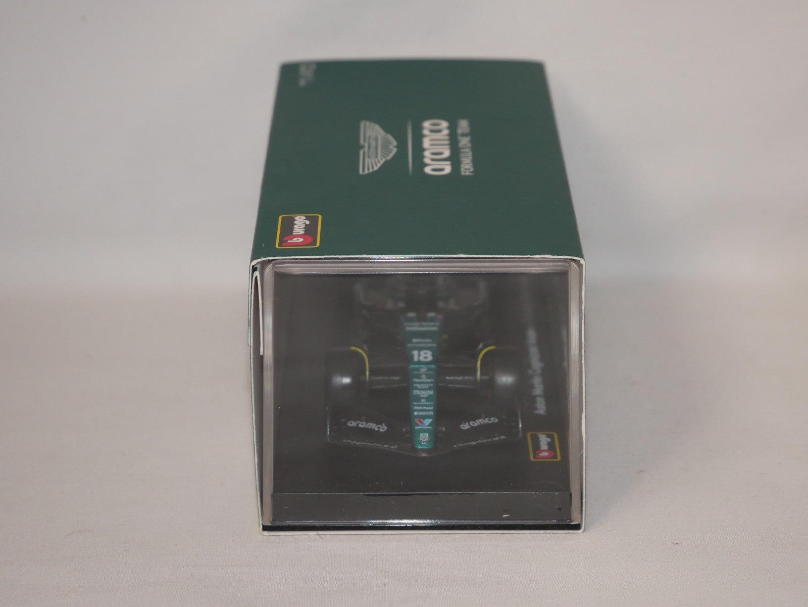 Burago 1:43 Aston Martin Cognizant Aramco F1 Team AMR23 No.18 Stroll #18-38091S