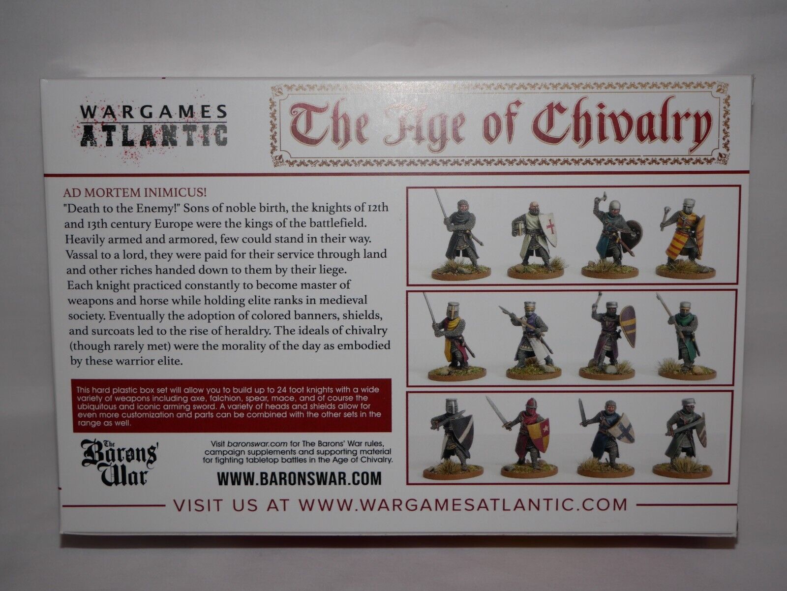 Wargames Atlantic The Age of Chivalry 28mm Foot Knights (1150 - 1320) - WAAAC001