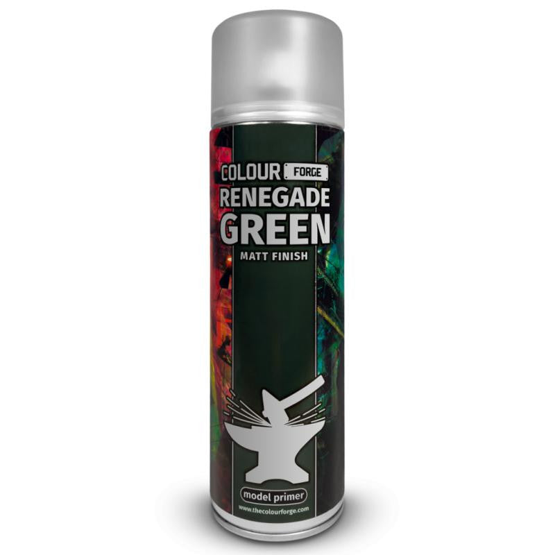 The Colour Forge Renegade Green Matt Finish Model Primer 500ml Aerosol Spray Can