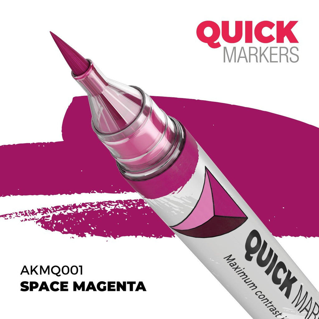 AK Interactive Acrylic Quick Gen Markers For Tabletop Games Space Magenta - AKMQ001