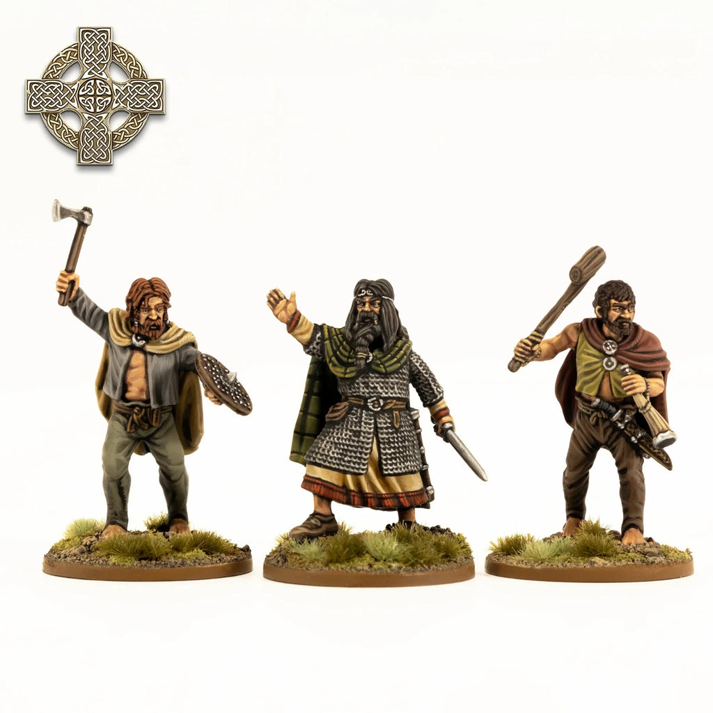 Victrix Warriors Of The Dark Ages 28mm Plastic Irish Warriors & Dogs - VXDA021