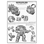 Wargames Atlantic Marcher Empires At War USA X19A2 Badger Hardsuits - MUSA003P
