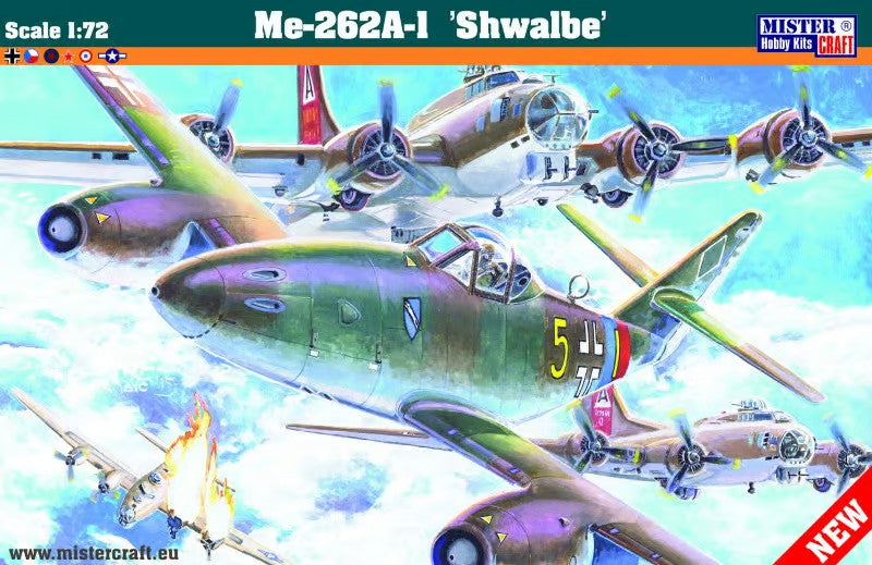 MisterCraft Model Kits 1:72 Scale (E-60) Messerschmitt Me262-1a Schwalbe 050603