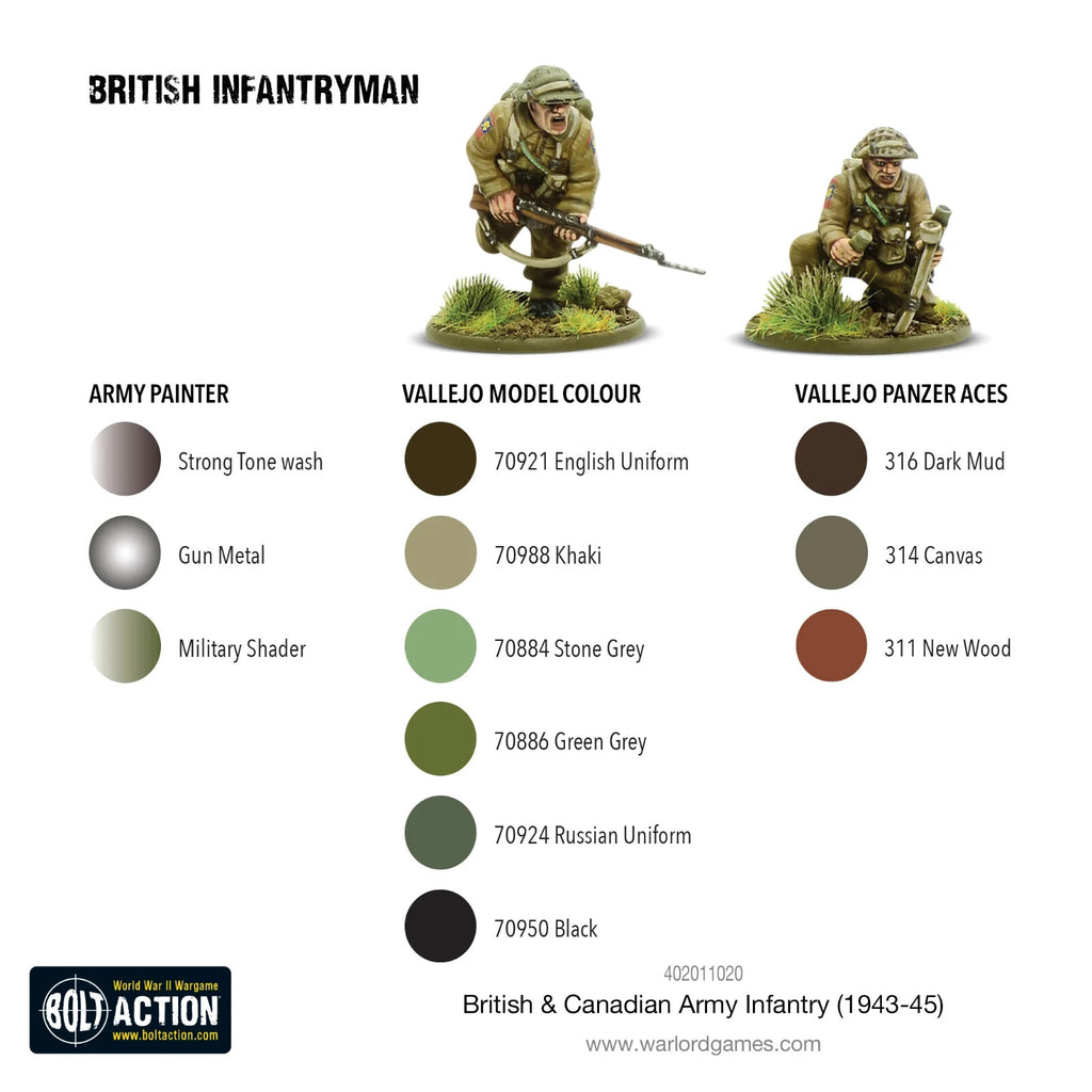 Warlord Games Bolt Action 1:56 WWII British & Canadian Army Infantry - 402011020