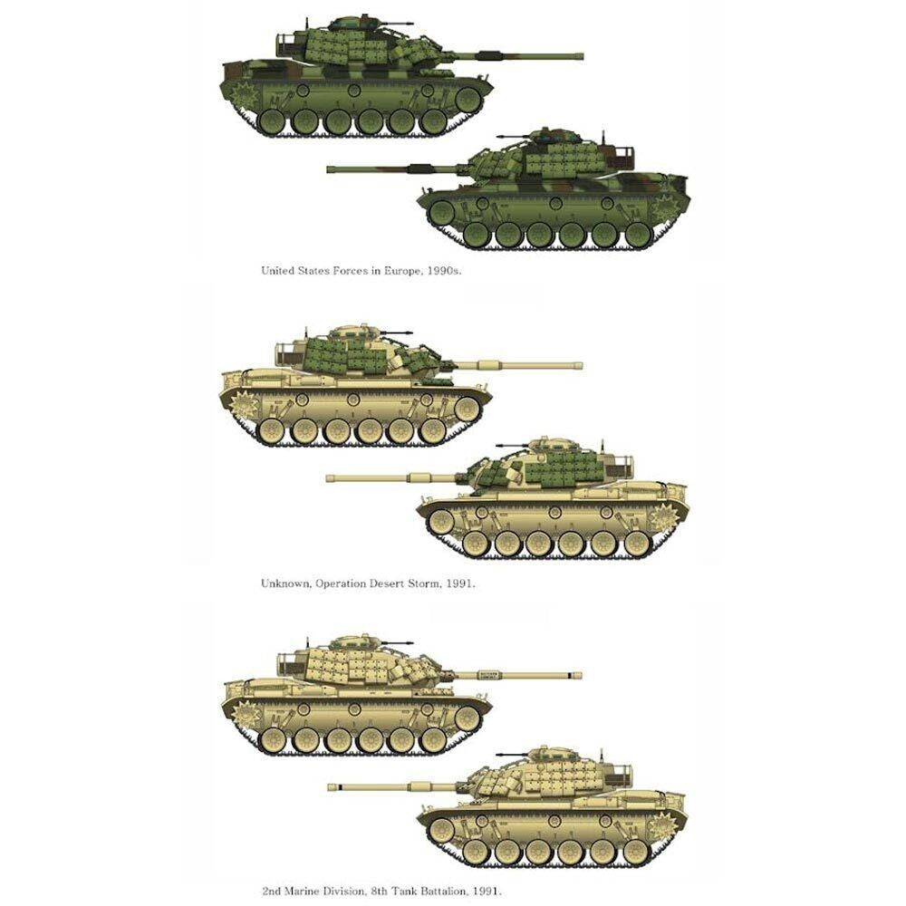 Academy Hobby Model Kits 1:72 Scale USMC M60A1 Rise (P) Main Battle Tank - 13425