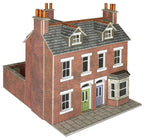 Metcalfe Card Construction Kits OO/HO Scale Red Brick Terraced Houses - PO300